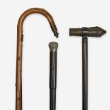 A group of three professionals' canes, Various dates 19th/20th century