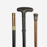 A group of three measure canes, Various dates late 19th/early 20th century