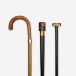 A group of three gentleman's canes, Various dates late 19th/early 20th century
