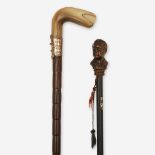 Two commemorative canes, Various dates early 20th century