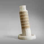 An Italian Grand Tour model of the Campanile of Pisa, late 19th/early 20th century