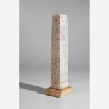 An Italian Grand Tour alabaster and giallo antico marble obelisk, circa 1880