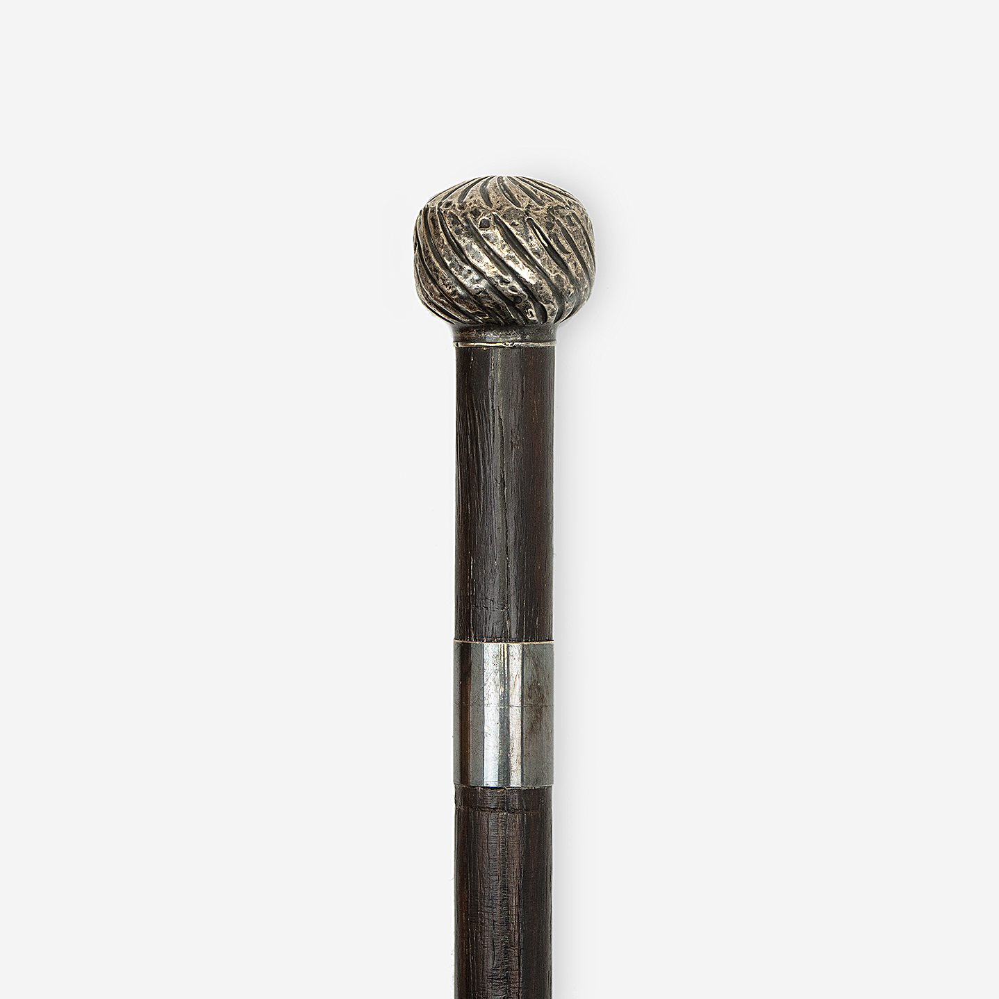 A Spanish silver and macassar weaponized cane, 19th/early 20th century