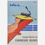 [Posters] [France] Gruau, (René), Relax... Compagnie maritime des chargeurs reunis