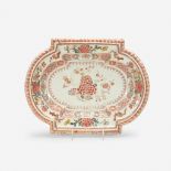 A Chinese export porcelain famille rose enameled platter, 19th century