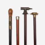 A group of four canes pertaining to medicine, Various dates 19th/early 20th century