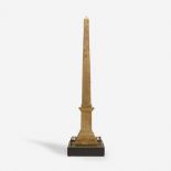 A French Grand Tour gilt-bronze model of the Luxor Obelisk, Paris, possibly Frères LeBlanc, Paris, c