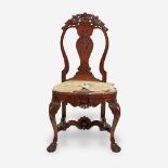 A Chinese export padouk side chair, possibly for the Portuguese market, 18th century