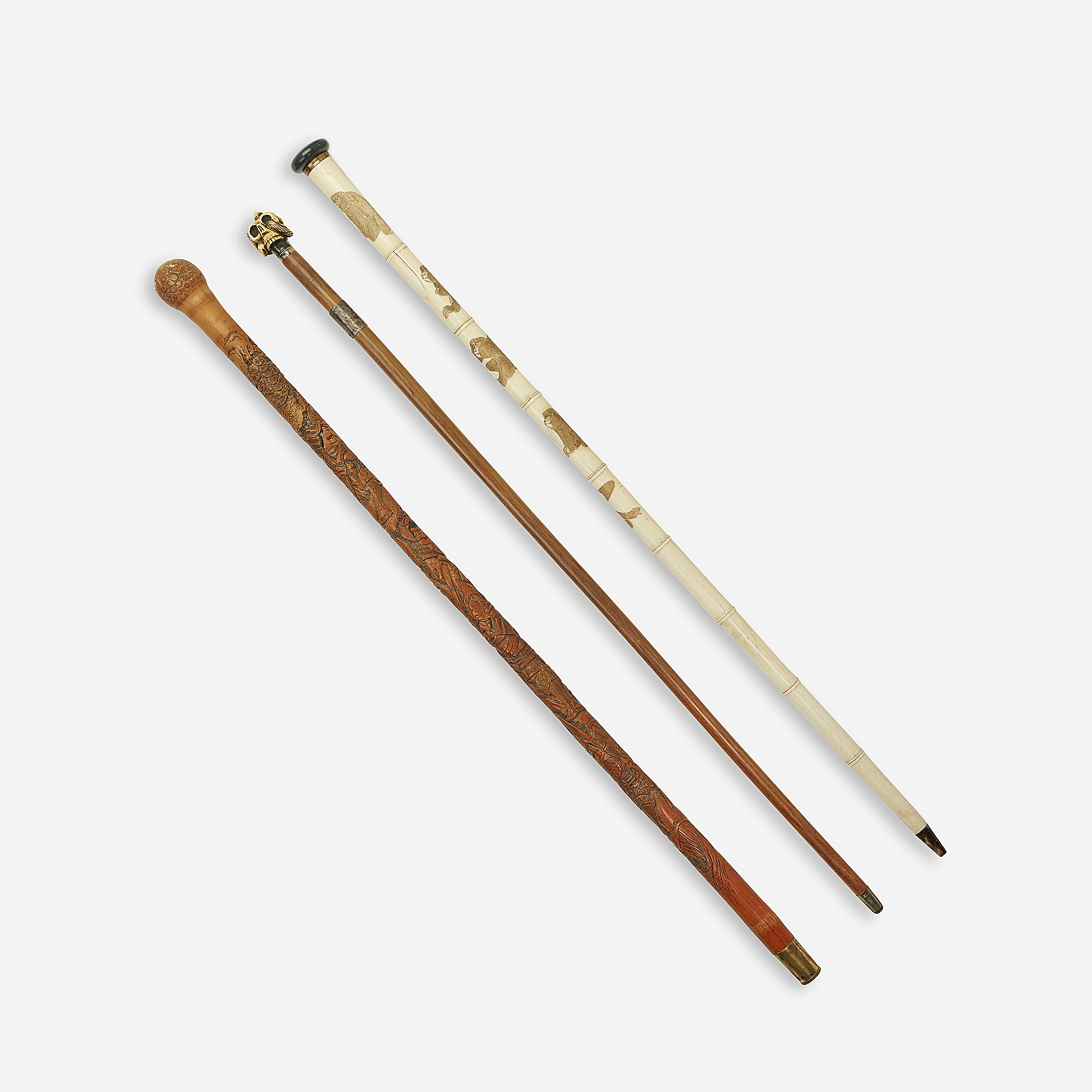 A group of three Japanese canes, Various dates 20th century - Image 2 of 2