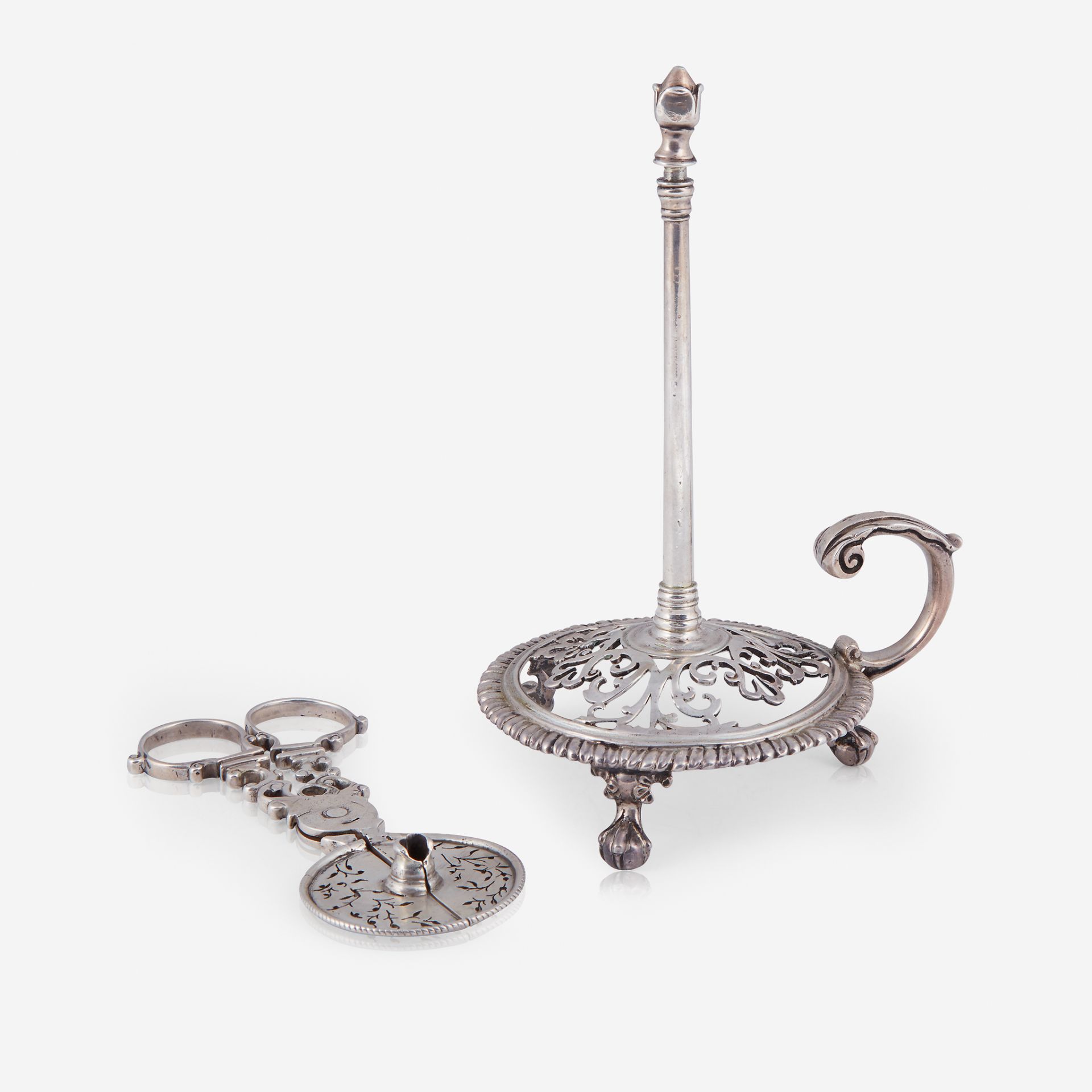 A George III sterling silver wax jack, William Café, London, 1760