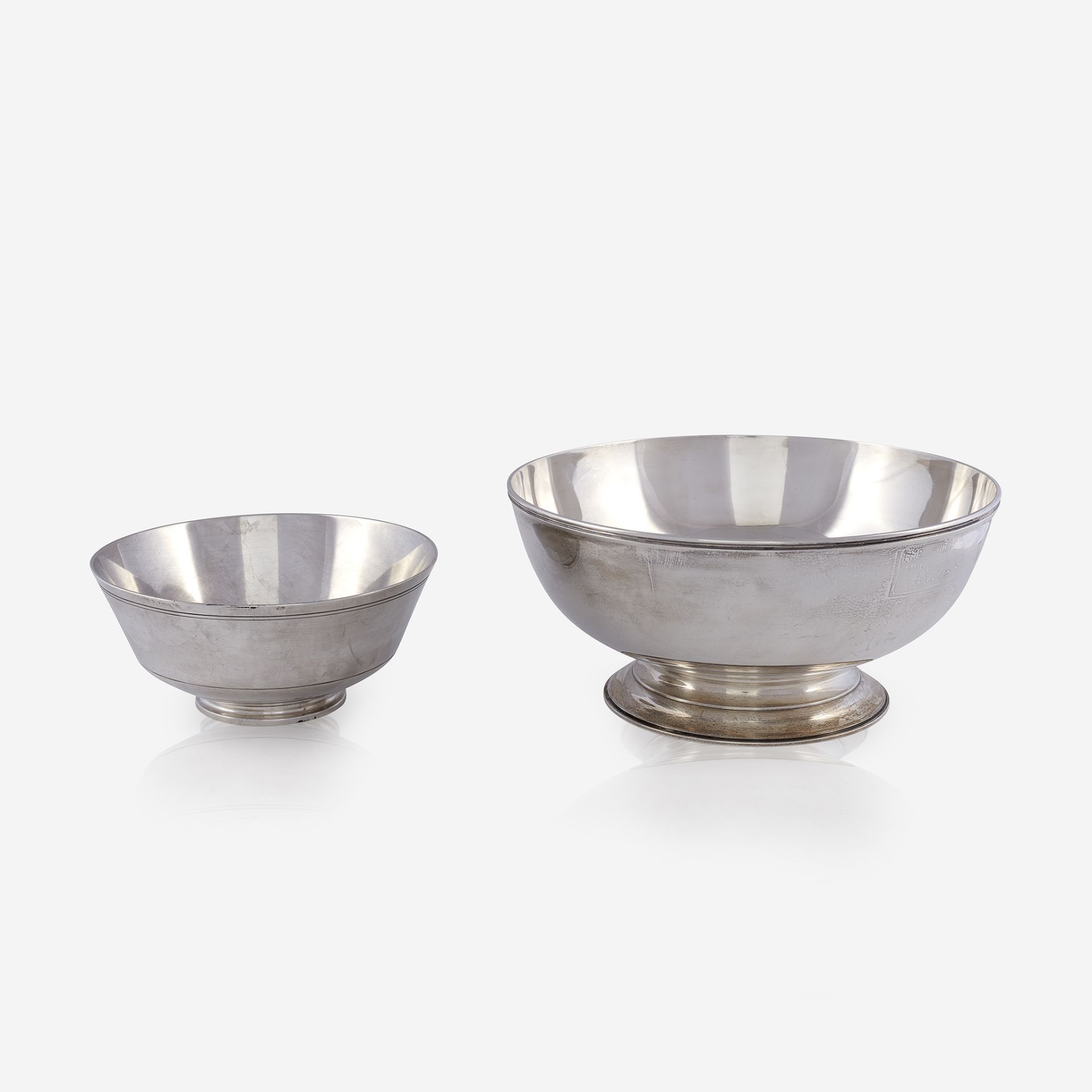 Two American stering silver Revere bowls, Tiffany & Co., New York, 20th century