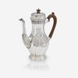 A George V sterling silver coffee pot, Lionel Alfred Crichton, London, 1912