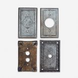 Samuel Yellin (American, b. Ukraine, 1884-1940), Group of Four Iron Light Switch Plates / Plug Cover