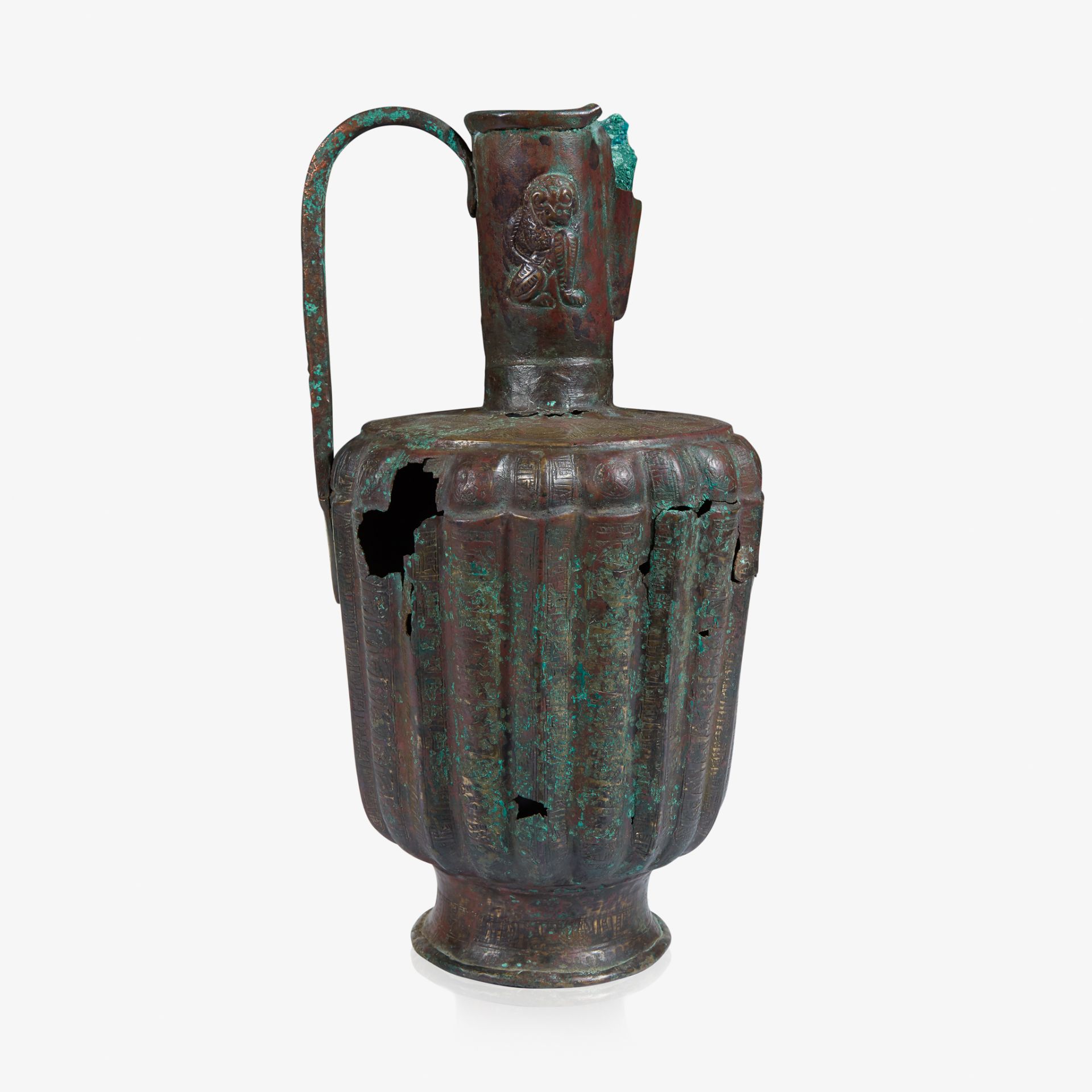 A Khorasan bronze ewer - Bild 4 aus 4