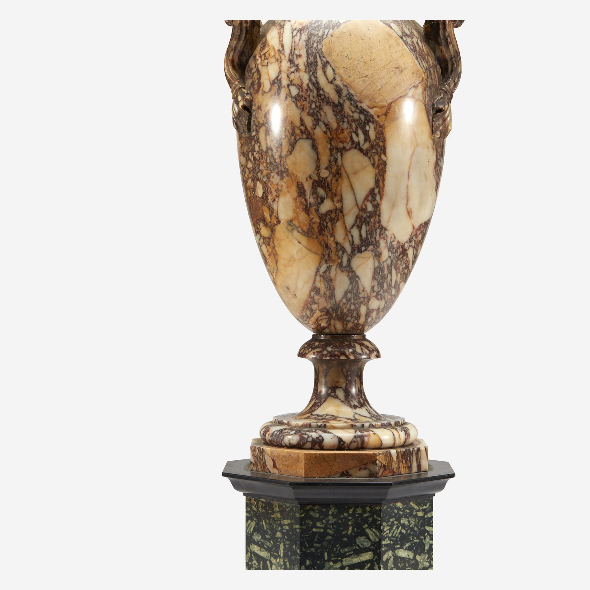 A Continental specimen marble and green porphyry vase, 19th century - Bild 2 aus 2