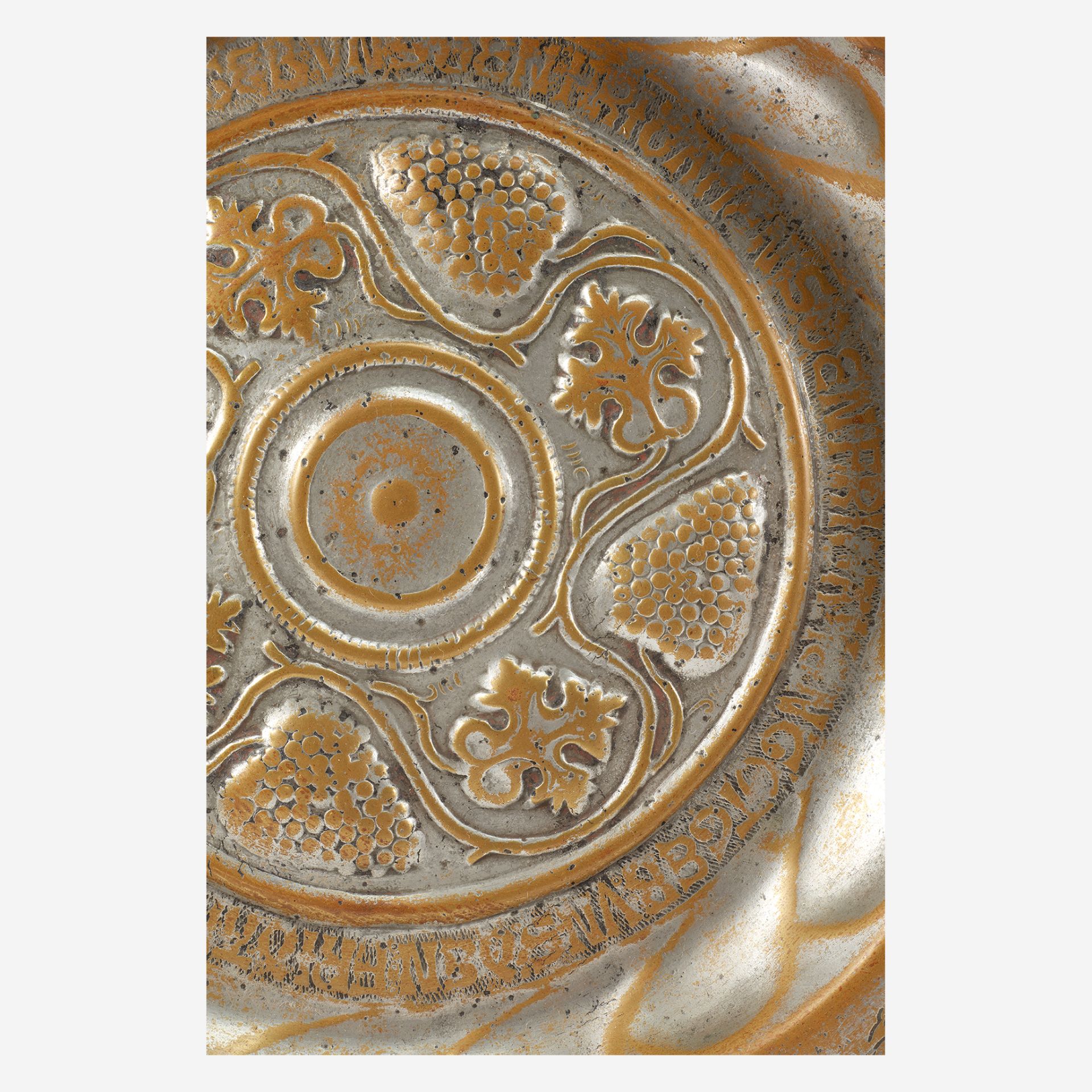 A group of three Continental repoussé brass alms dishes, 17th/18th century - Image 2 of 2