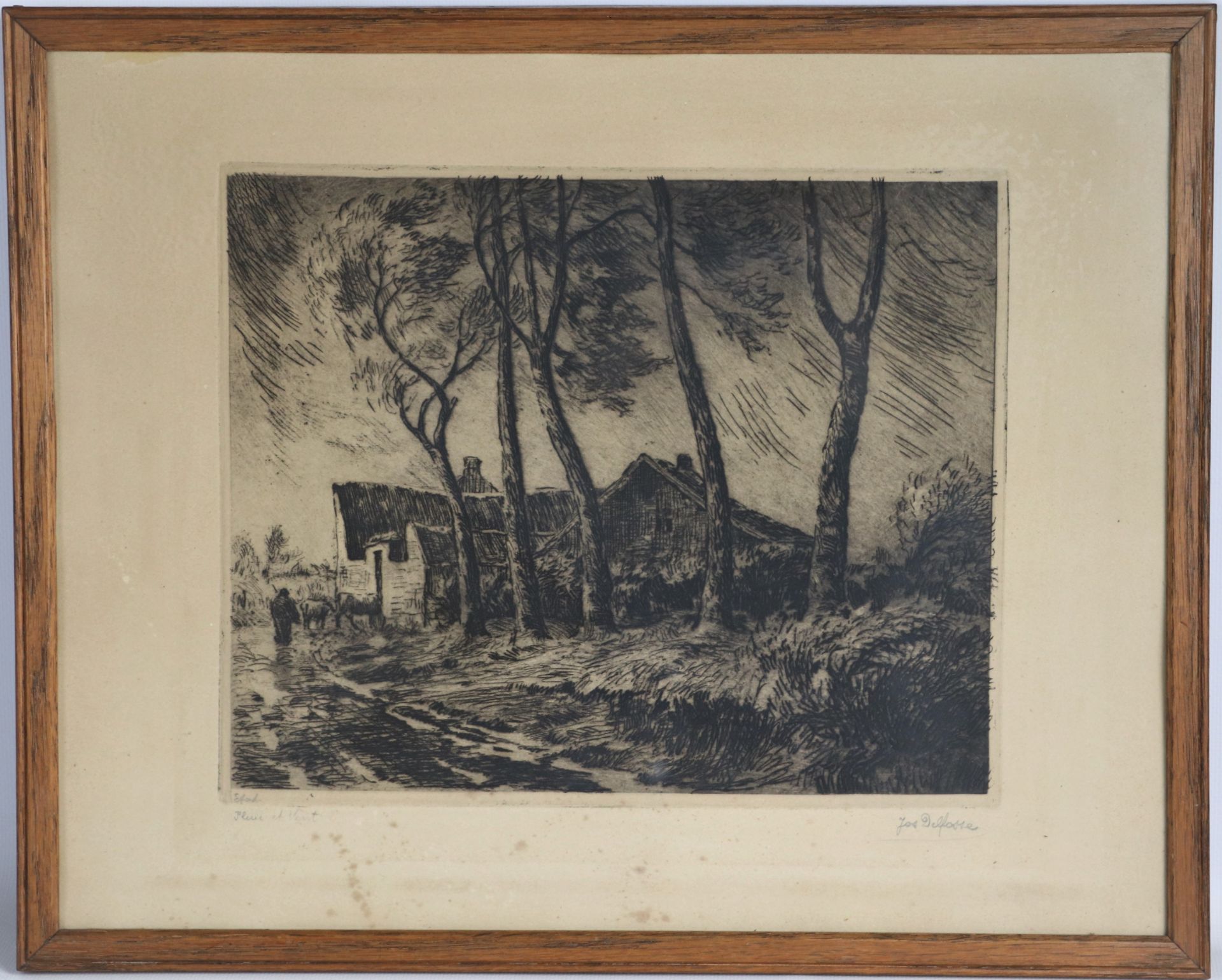 Joseph DELFOSSE (1888-1970). Pluie et vent, 1er état. Eau-forte en noir signée en [...] - Bild 7 aus 12