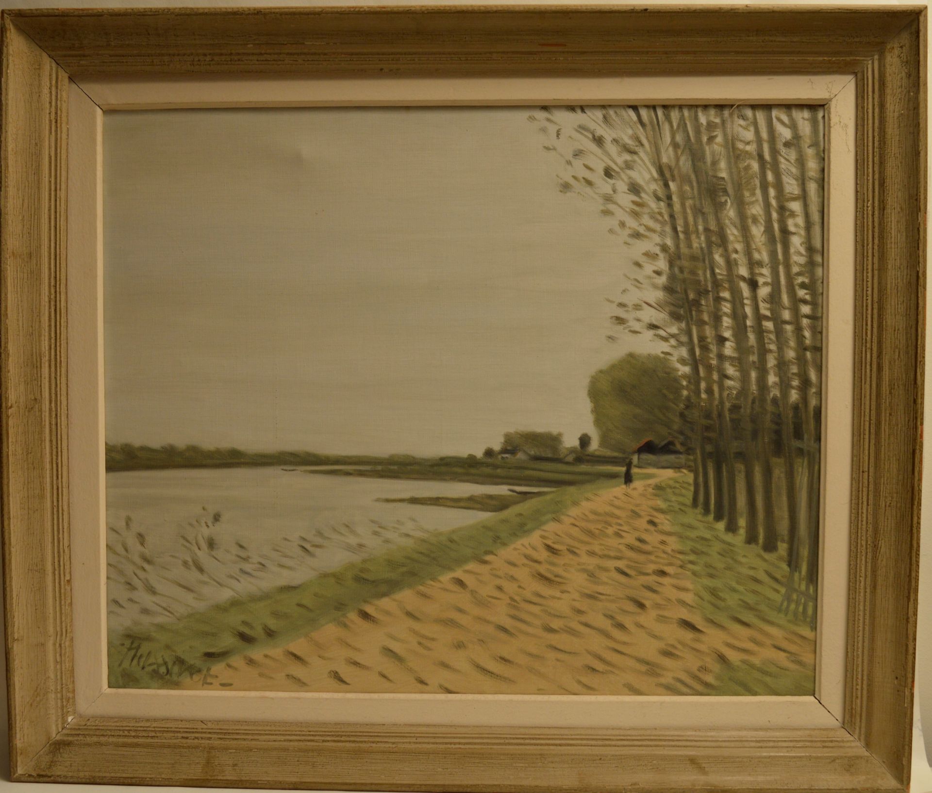 Paul NASSIVET (Nantes 1904-1977). Paysage de bord de fleuve. Huile sur toile. 60,5 x [...] - Bild 2 aus 4