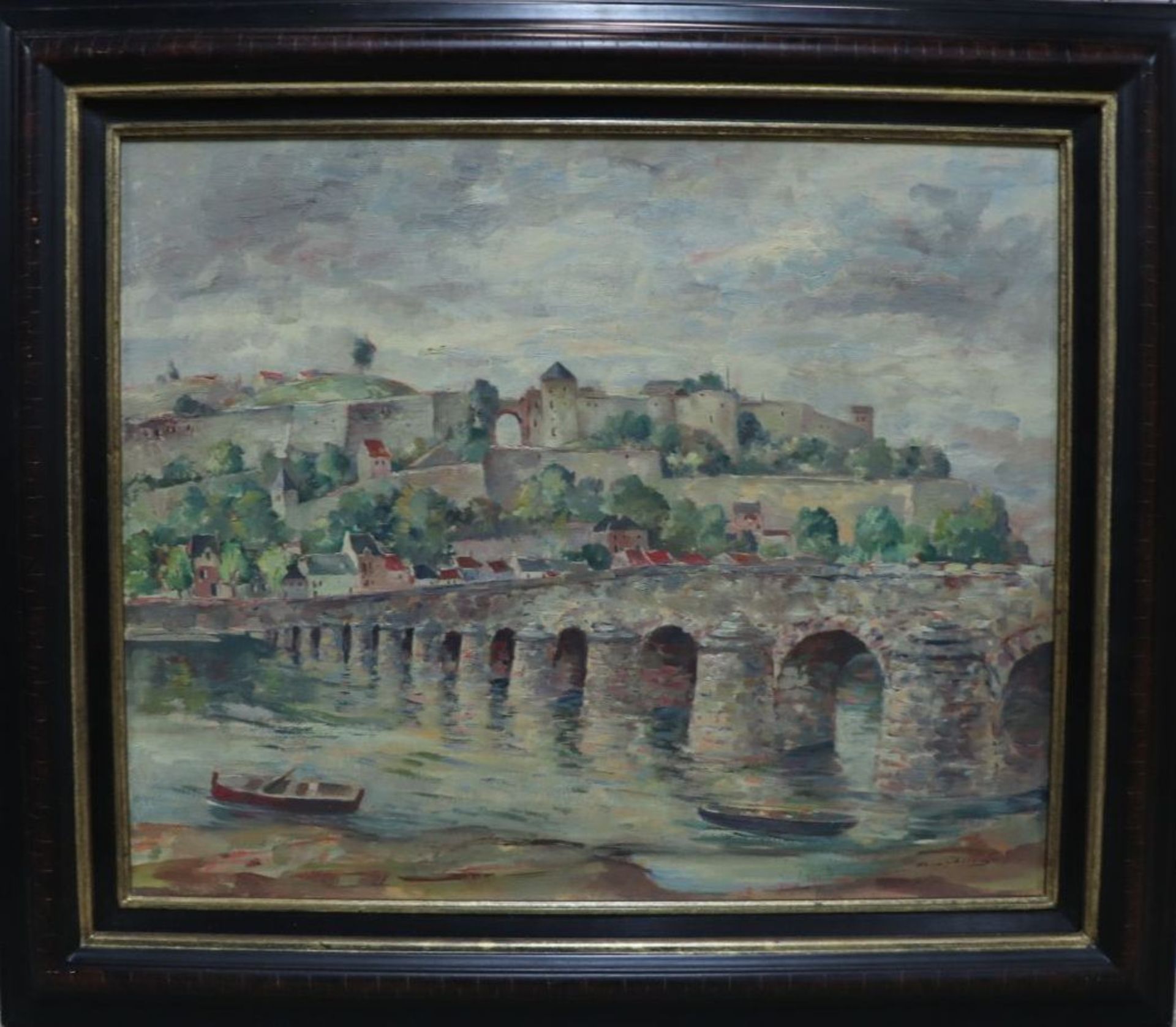 Max CHOTIAU (1881-1968). Les remparts de Namur. Huile sur toile. Signée en bas à [...] - Bild 5 aus 7