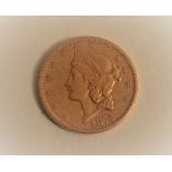 20 Dollars or Liberty 1875. Poids: 33,3g. BE -