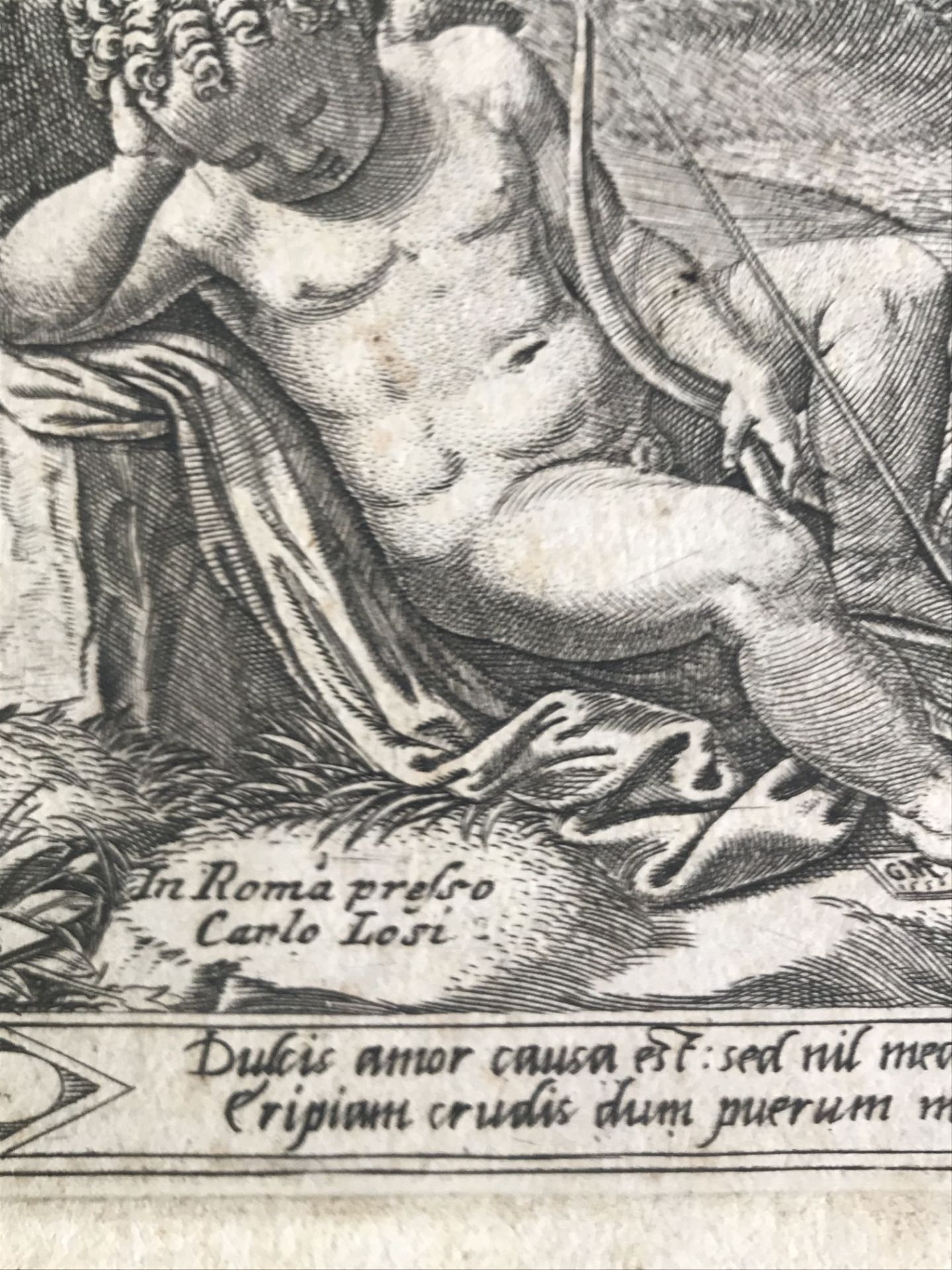 Giorgio GHISI (1520-1582). Vénus et la Rose. 1556. Gravure sur cuivre d'après Luca [...] - Image 2 of 3