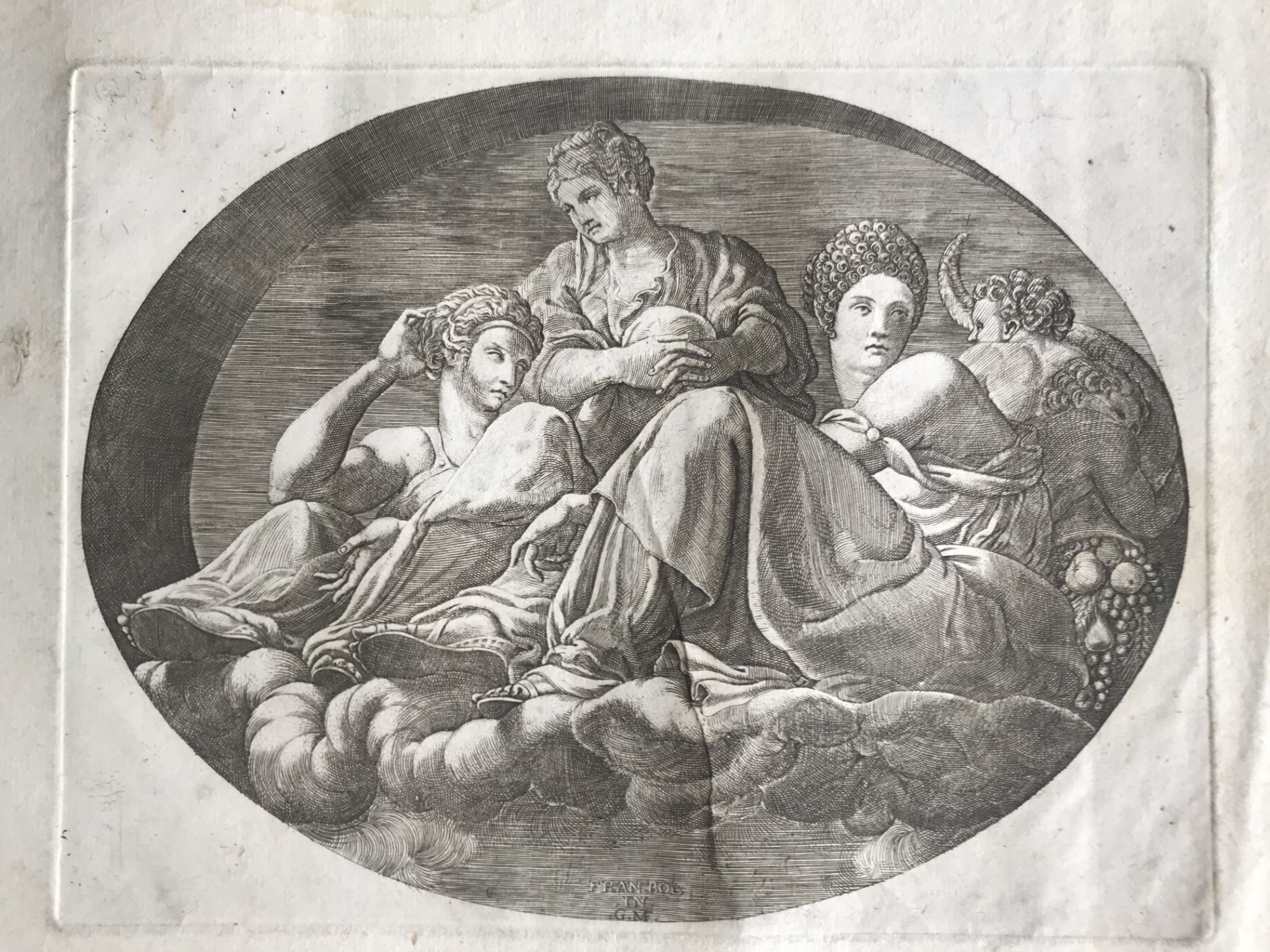 Giorgio GHISI (1520-1582) Junon et deux déesses. Série des quatre gravures des [...]