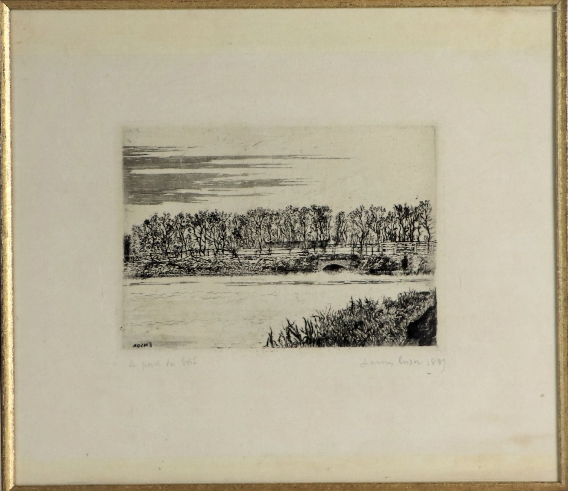 James ENSOR (1860-1949). Le pont du bois. Pointe sèche, signée dans la planche, [...] - Image 6 of 10