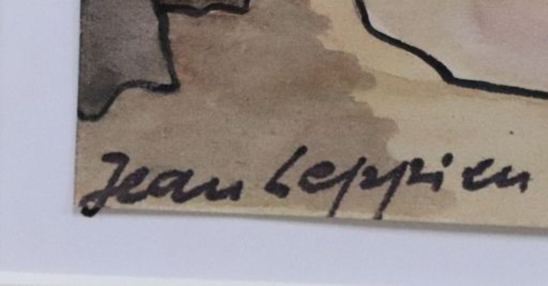 Jean LEPPIEN (1910-1991). Paysage du Sud. Encre et aquarelle. Signée en bas à [...] - Bild 2 aus 4
