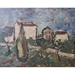 Oscar Barblan (1909-1987), peintre suisse italien Paysage de Toscane Huile sur toile [...]