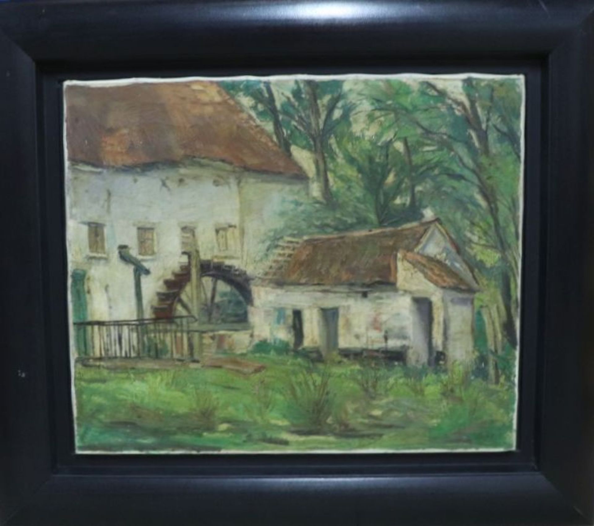 Charles KVAPIL (1884-1957). Le Moulin. Huile sur toile. Signée en bas à [...]