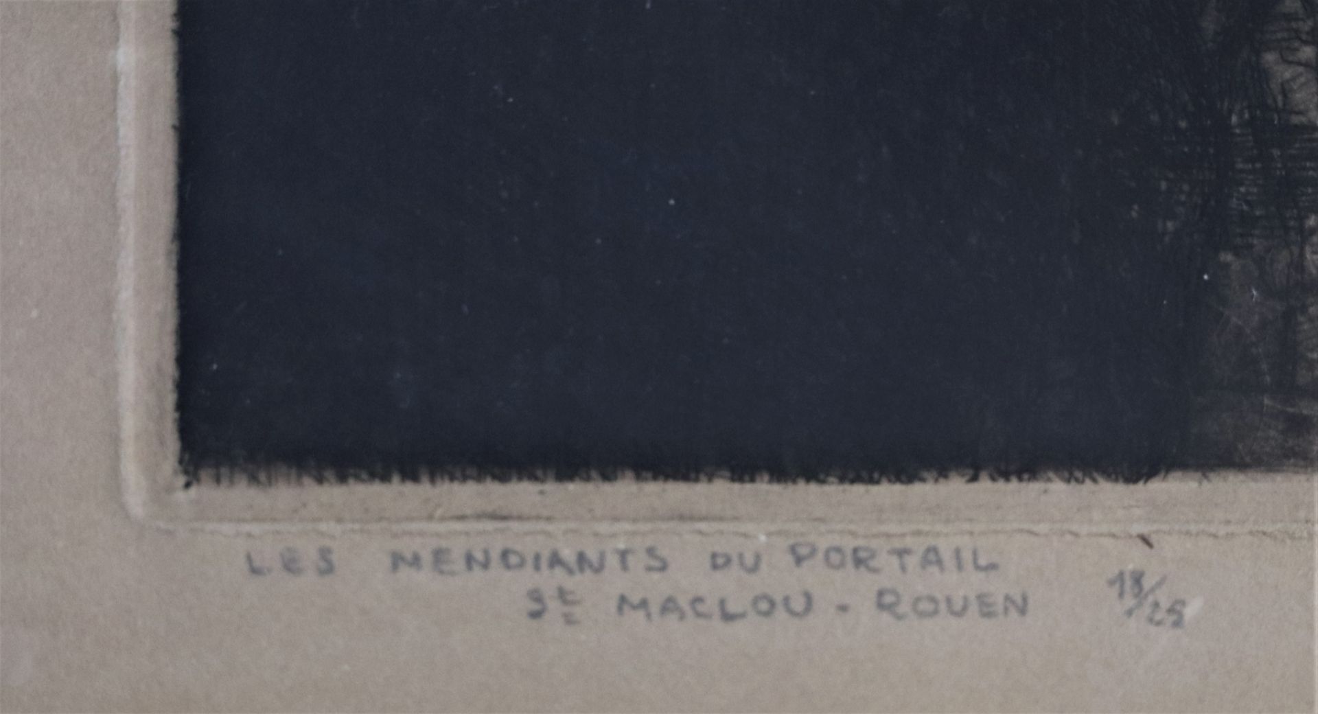 Jean DONNAY (1897-1992). Les mendiants du portail Saint Maclou à Rouen. Eau-forte [...] - Image 10 of 10