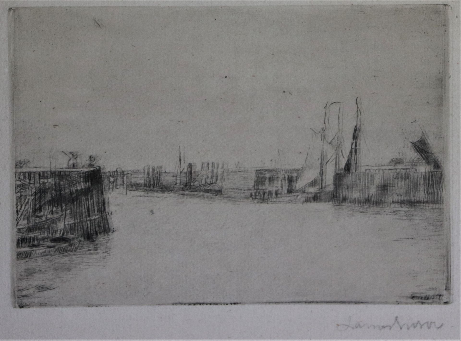 James ENSOR (1860-1949). Le pont du bois. Pointe sèche, signée dans la planche, [...] - Image 2 of 10