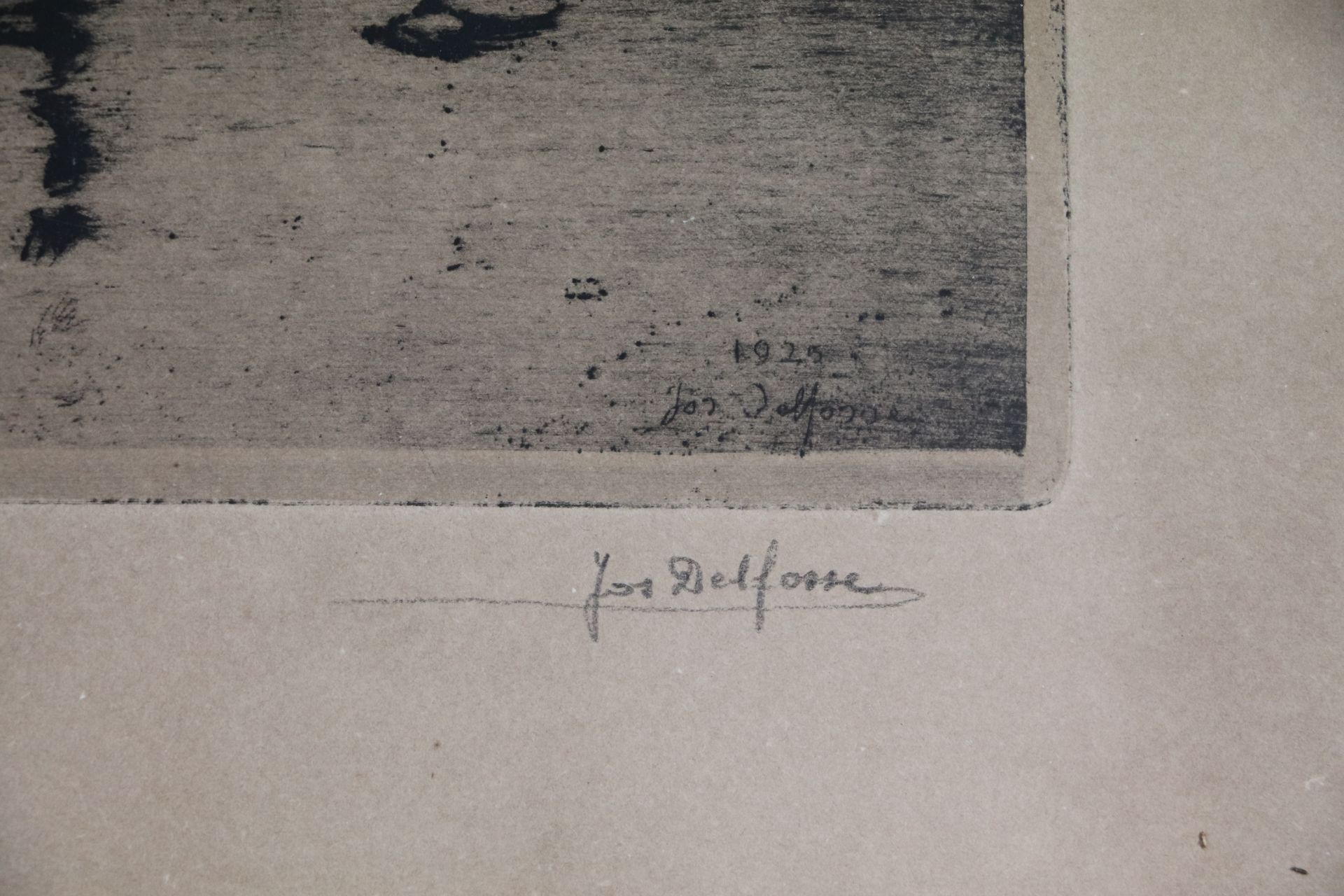Joseph DELFOSSE (1888-1970). Ougrée. Eau-forte en noir, signée en bas à droite, [...] - Image 9 of 10
