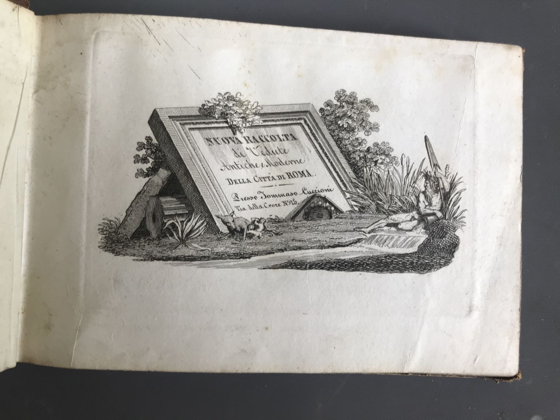 Cuccioni Tommaso. Nuova raccolta di vedute antiche e moderne della città di Roma. [...]
