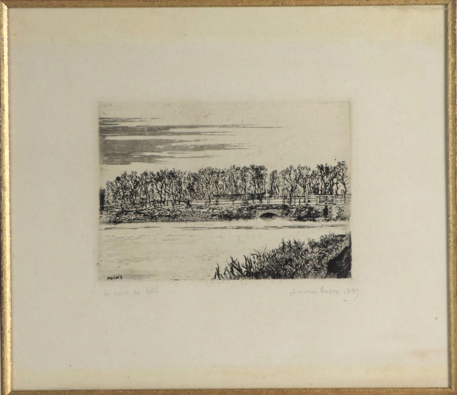 James ENSOR (1860-1949). Le pont du bois. Pointe sèche, signée dans la planche, [...] - Image 10 of 10