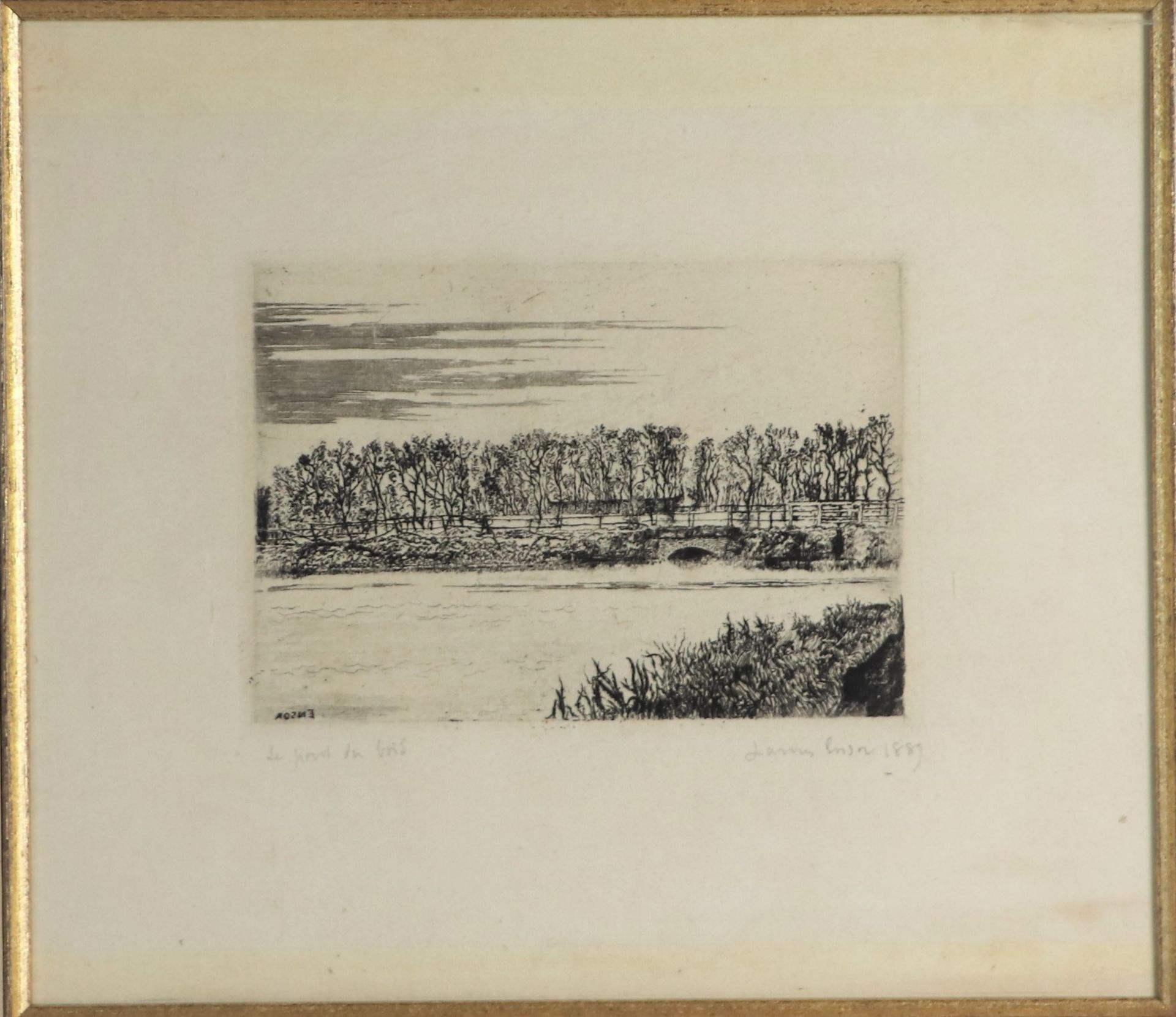 James ENSOR (1860-1949). Le pont du bois. Pointe sèche, signée dans la planche, [...] - Bild 10 aus 10