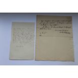 Ensemble de deux lettres -Maréchal Soult Duc de Dalmatie Ecrit entant que ministre [...]