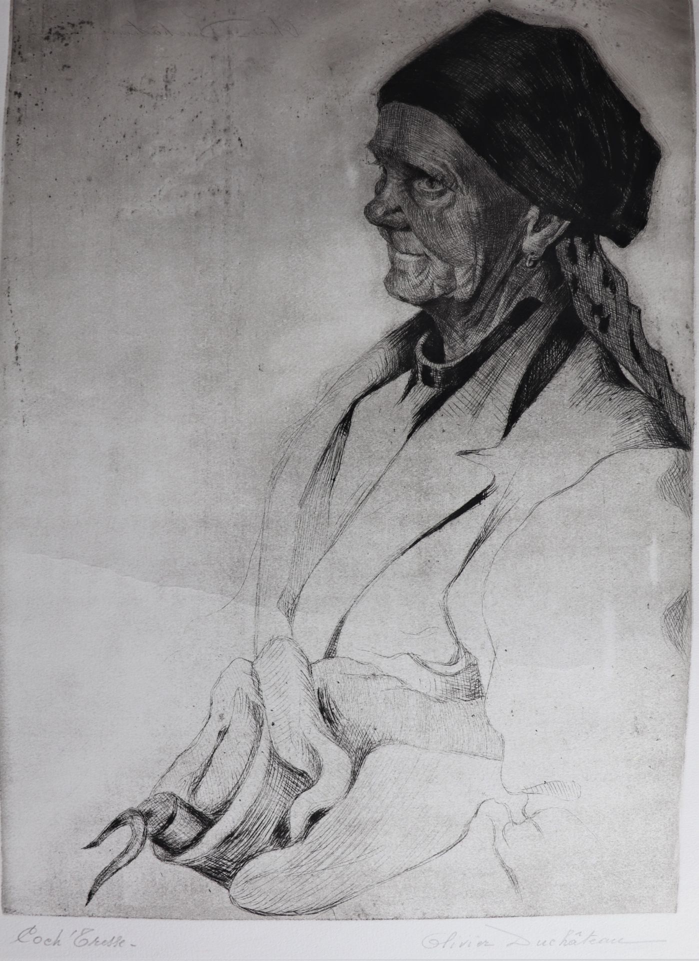 Olivier DUCHATEAU (1876-1939). Coch'tresse. Eau-forte signée en bas à droite et [...] - Image 5 of 8