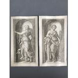 Marcantonio RAIMONDI (c 1480-c1534). Vestales, d’après Raphaël. Deux gravures en [...]