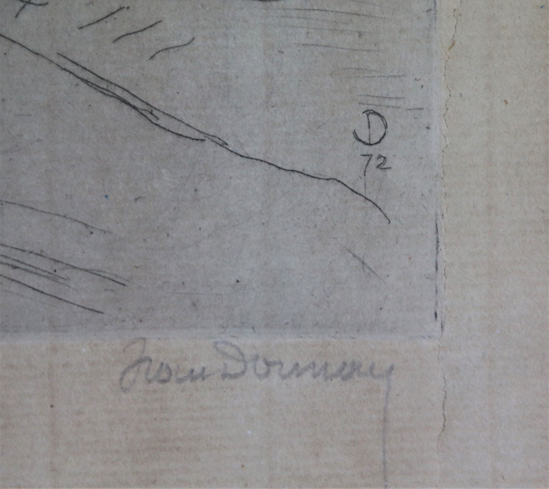 Jean DONNAY (1897-1992). Route de M...?, 2ème état. Eau-forte signée en bas [...] - Image 5 of 12