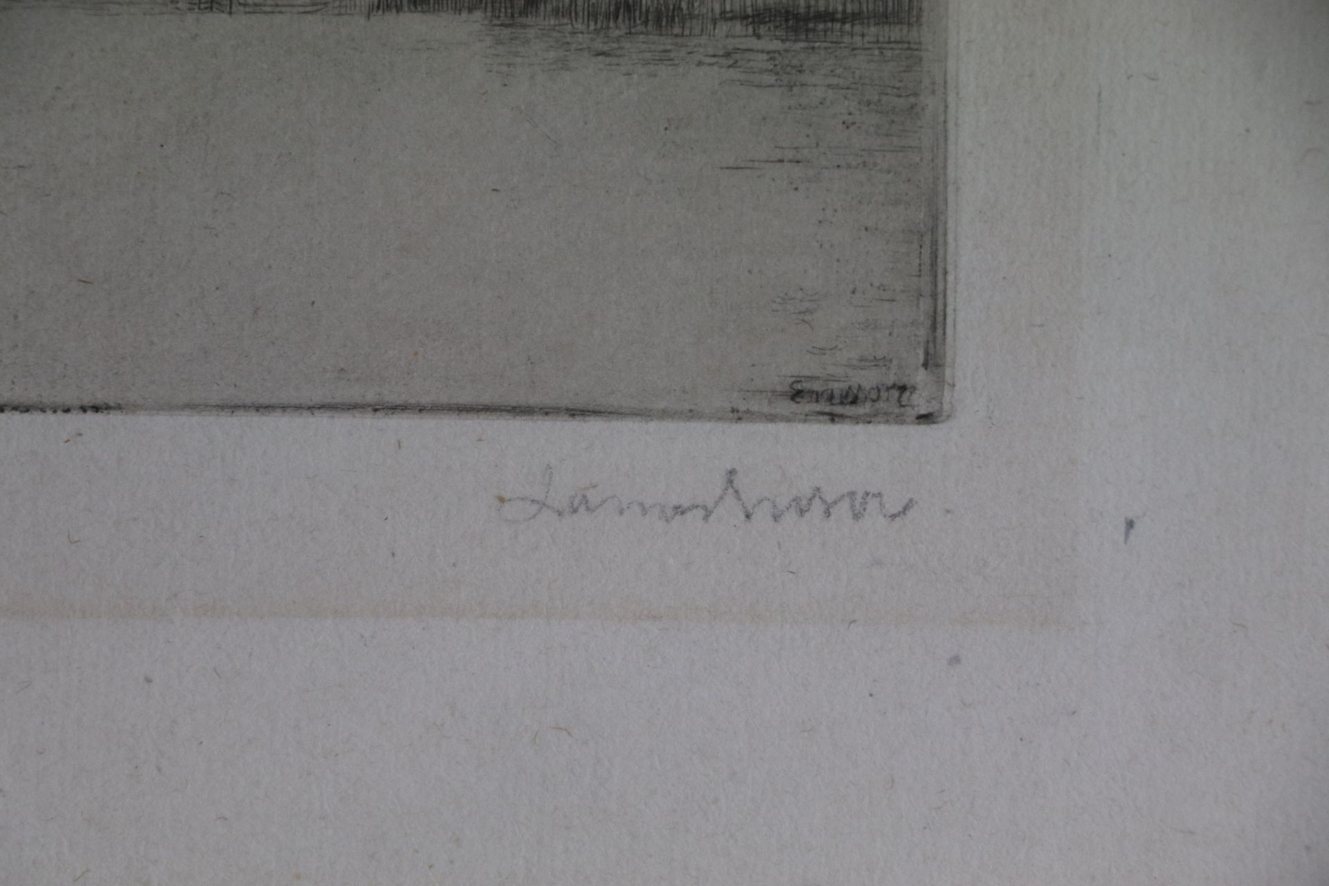James ENSOR (1860-1949). Le pont du bois. Pointe sèche, signée dans la planche, [...] - Image 4 of 10