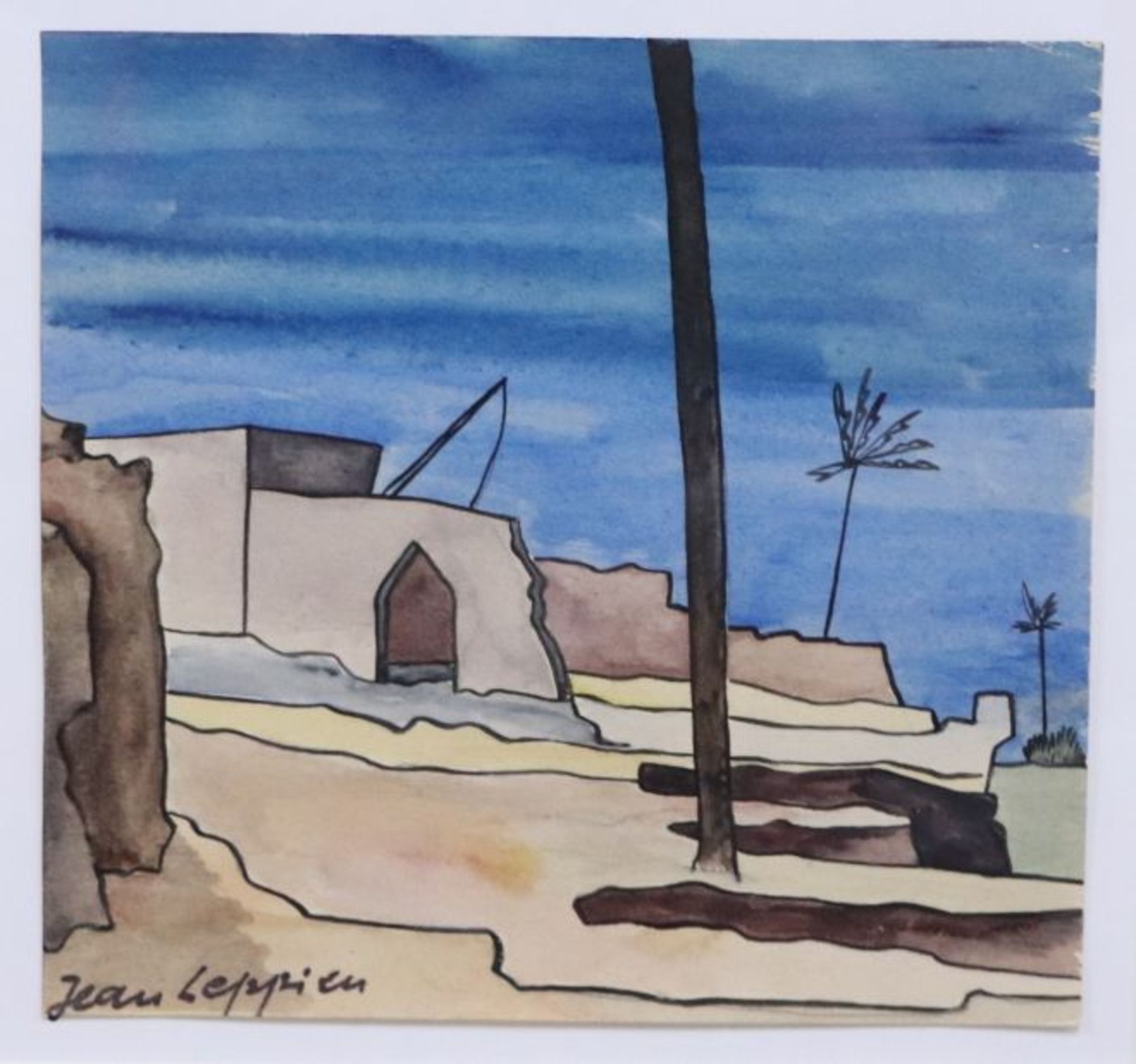 Jean LEPPIEN (1910-1991). Paysage du Sud. Encre et aquarelle. Signée en bas à [...] - Bild 4 aus 4