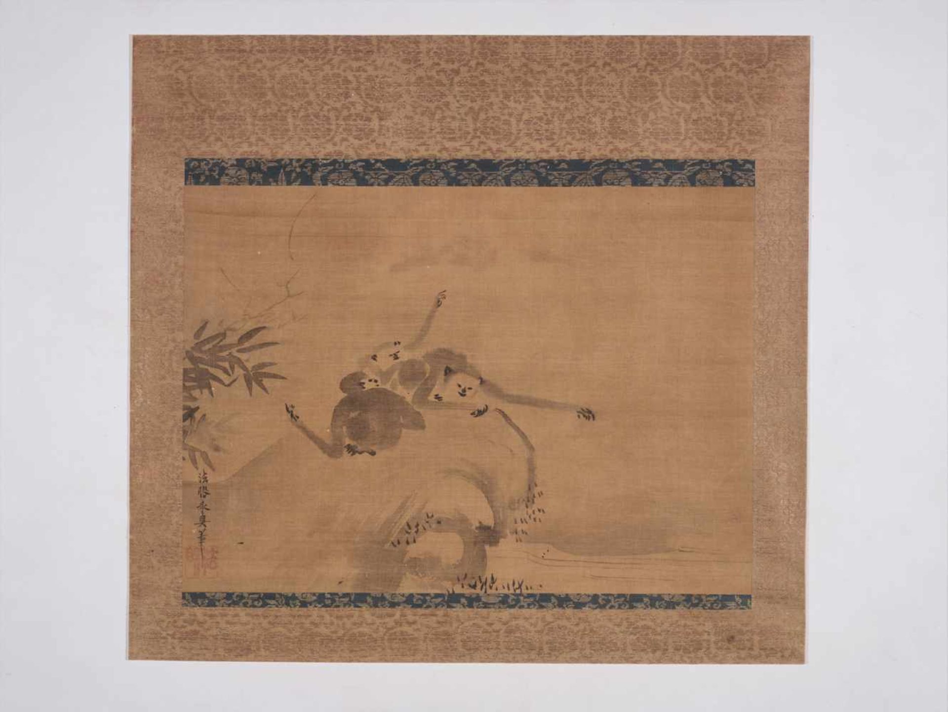 KANO EISHIN YASUNOBU: A SUMI-E DEPICTING GIBBONS - Bild 2 aus 7