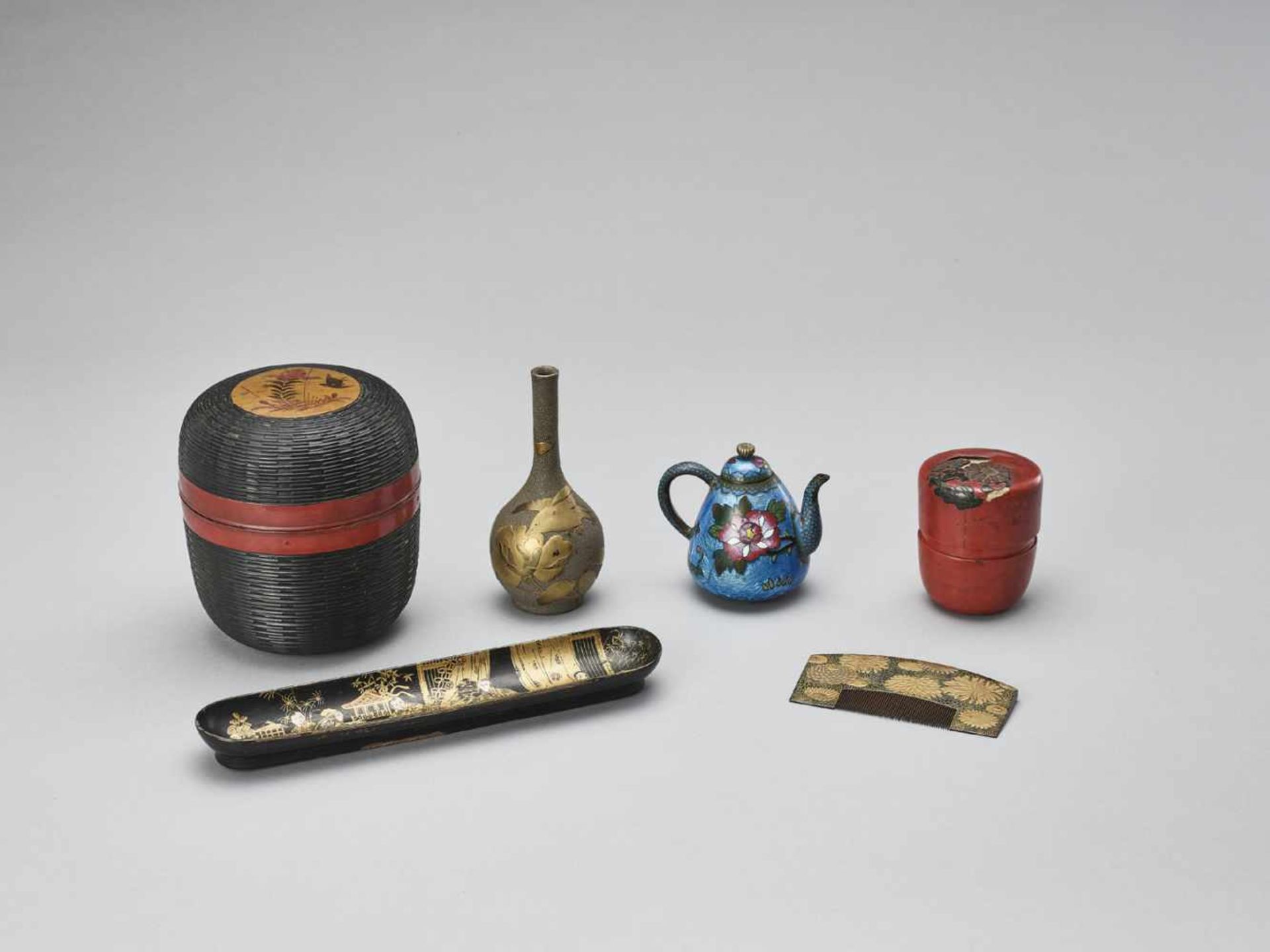 A GROUP OF SIX JAPANESE OBJECTS