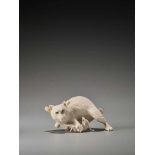 AN IVORY OKIMONO OF A CAT AND RAT