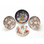 FOUR JAPANESE PORCELAIN PLATES AND BOWLS