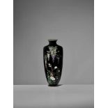 A FINE CLOISONNÉ ENAMEL VASE IN THE MANNER OF HAYASHI KODENJI <