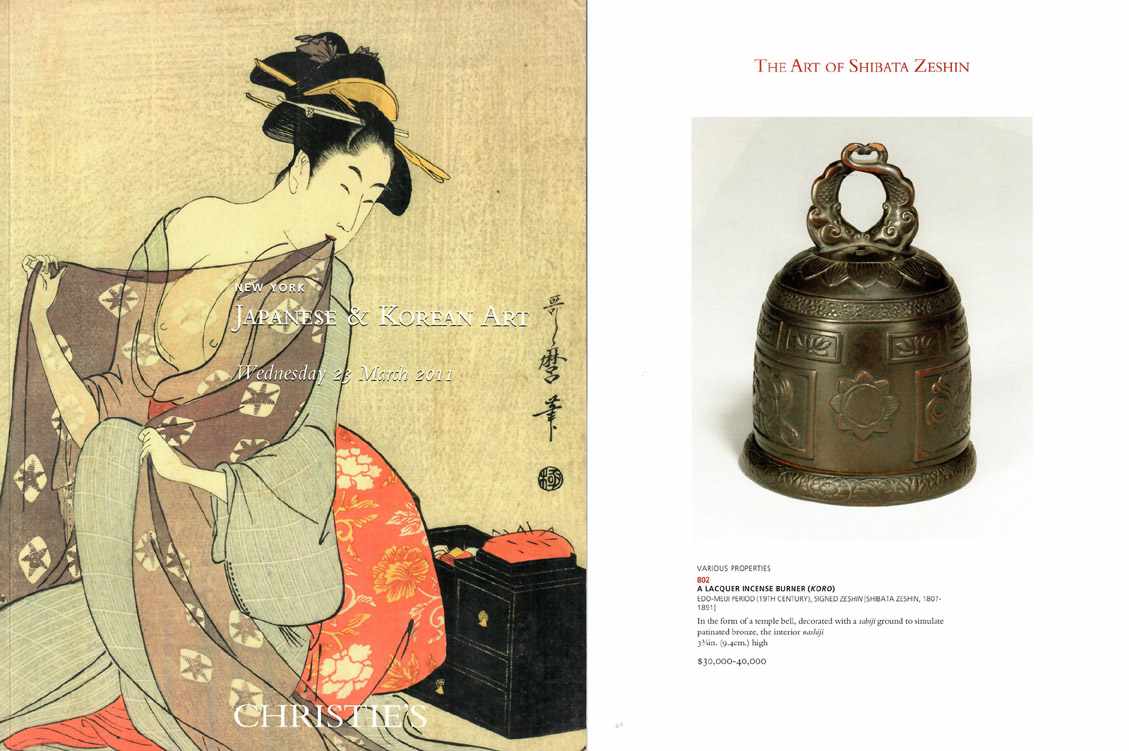 SHIBATA ZESHIN: A RARE AND FINE KORO OF A TEMPLE BELL - Image 17 of 17