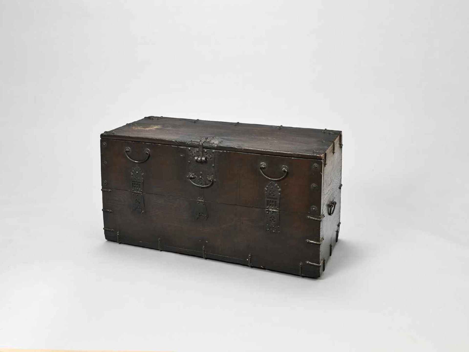 A KOREAN HARDWOOD CHEST, 19TH CENTURY