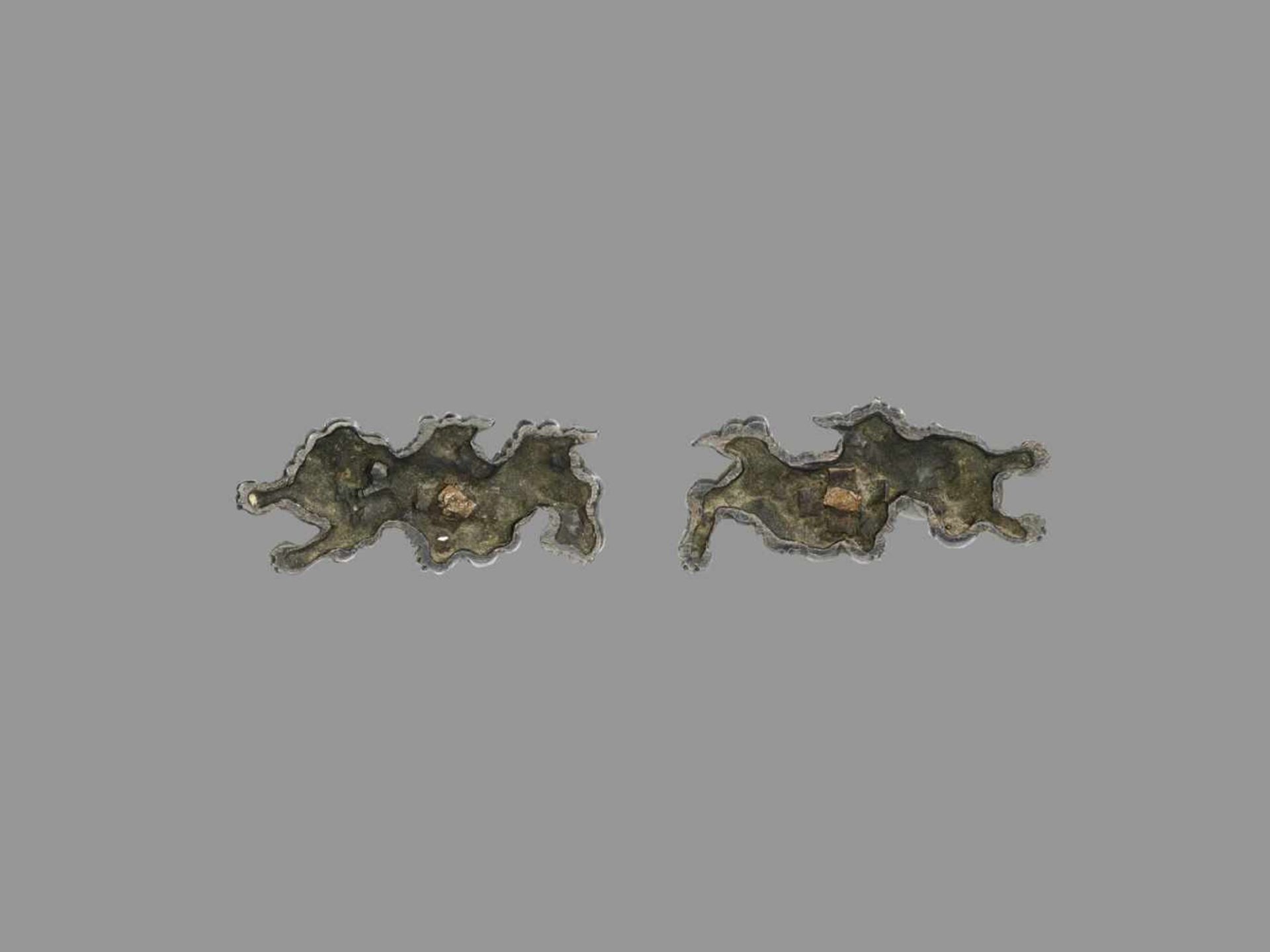 TWO BRONZE MENUKI, EDO PERIOD - Image 3 of 3